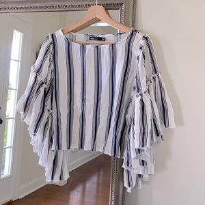 Boutique Top Flutter Sleeves